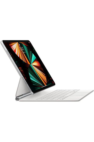 Apple لوحة مفاتيح ماجيك لجهاز آيباد برو 12.9 بوصة (الجيل السادس) - عربي - أبيض