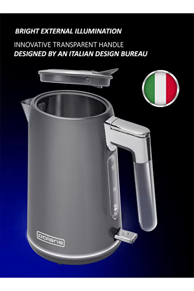 Polaris Electric Kettle with 360° Swivel Base, 1.7 Liter Capacity, 2200W, Power Cord Storage, 2 Year Warran