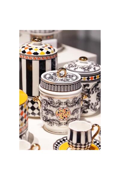 Lucky Art Margery Bone Jar with Handle 16 cm
