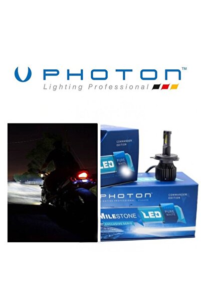 Photon Milestone H4 Led - 1 Adet Motorsiklet İçin - 12000 Lume