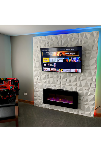 Duvarım 3 Boyutlu Boyanabilir PVC Duvar Paneli Prestij (50-50 cm 4 adet-1 metrekare)