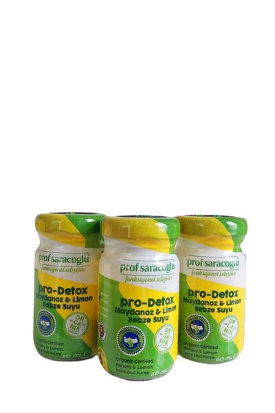 prof saracoglu Pro Detox Organik Maydanoz & Limon Shot (5 X 60 ML)