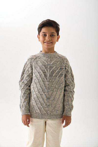 Nisrakids Boy's Knitwear Sweater - Long Sleeve and Relaxed Fit Model