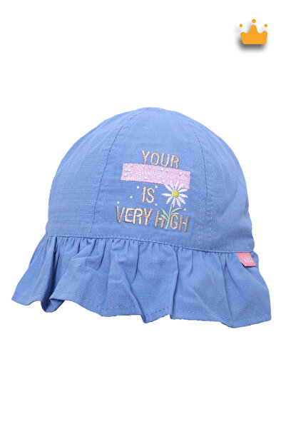 Kitti 4-8 років 52 см Дівчача капелюшок з маргаритками Літній капелюшок з фетру Синій Y2322001