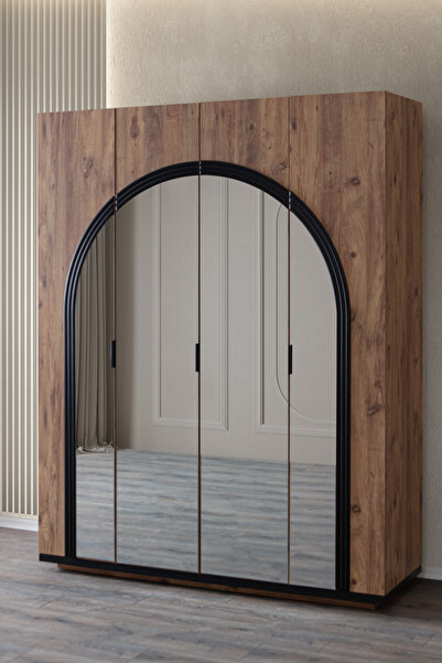 Setay Gardırop, Hira Atlantik 4 Kapaklı Aynalı Dolap