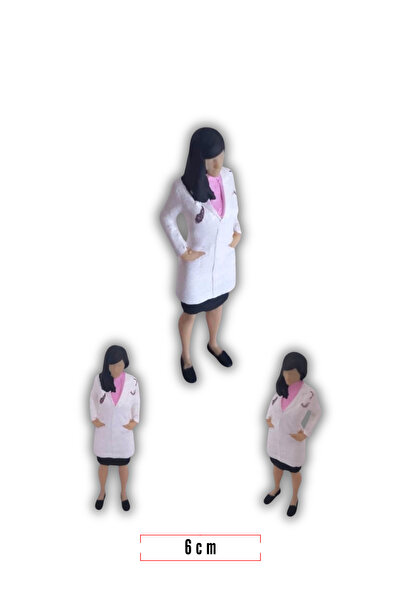 3deepdesign 3D Reçine 6 Cm Sağlık Personeli Figürleri - Teraryum & Maket Dokt...