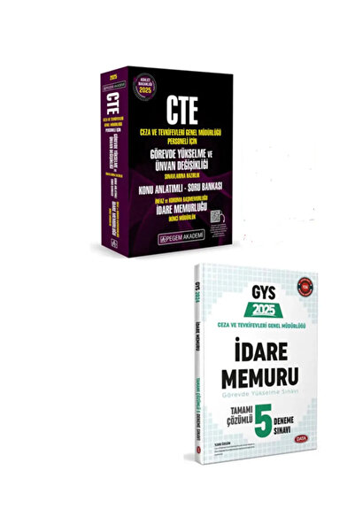 Pegem Akademi Yayıncılık 2025 Data GYS CTE İDARE MEMURU İnfaz ve Koruma Başme...