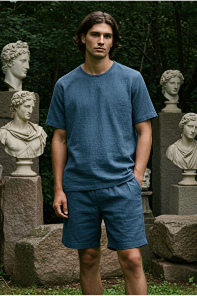 Combattente Set de muselină pentru bărbați din țesătură organică, set de 2 pi...