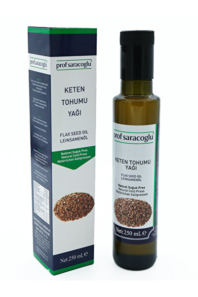 prof saracoglu Soğuk Sıkım Keten Tohumu Yağı %100 Saf Ve Doğal 250 ml