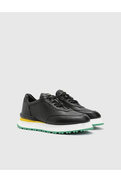 İLVİ Dorico Genuine Leather Women's Black Sports Shoes
