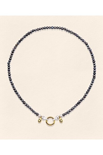 Luna Merdin Sümer Siyah İnci Kolye