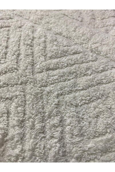 Bonny Home Tile 3-Piece Bath Towel Set – 3 Pieces 100X150 Cm, 100% Cotton, Soft Textured, Knitted Patterned Towels