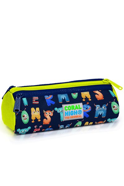 Coral High Kids Highlighter Yellow τσάντα στυλό τριών διαμερισμάτων 22026