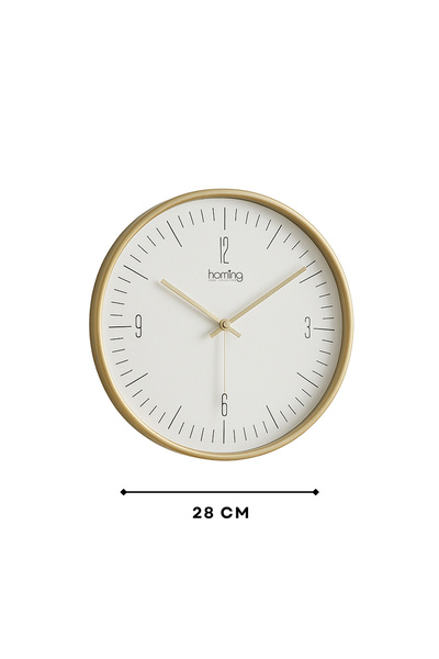 HOMİNG Luno Gold Frame Wall Clock 28 cm 242113