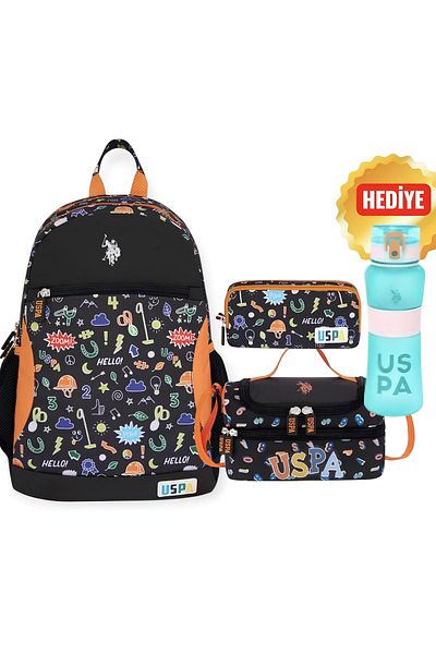 U.S. Polo Assn. Elementary School Backpack, Lunchbox, Pencil Bag
