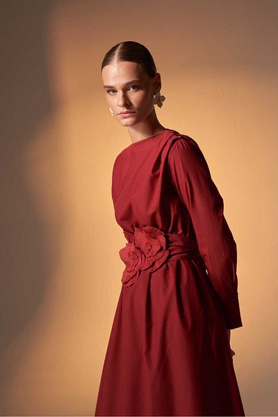 EMNORA Burgundy Hera Dress