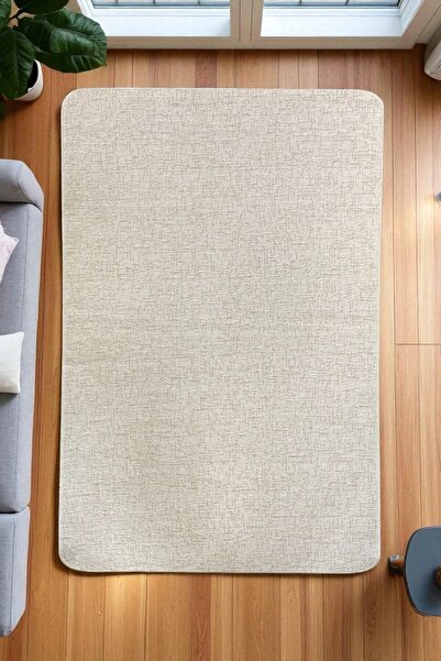 Prizma Jakar, Kaymaz, Yıkanabilir 2'li Banyo Halısı, Paspası | NO 4:Krem - (6...