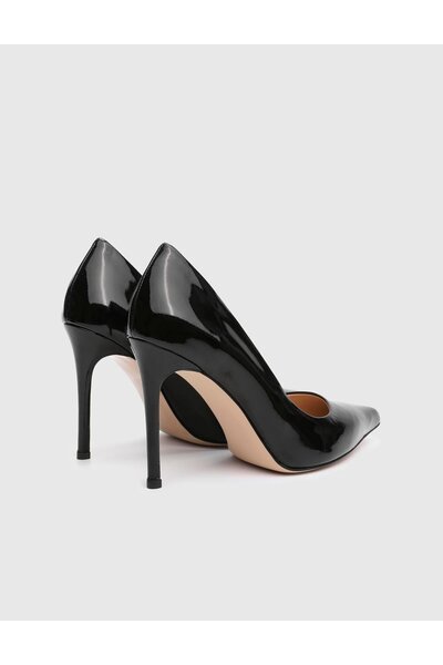 İLVİ Linz Genuine Patent Leather Black Women's Stiletto