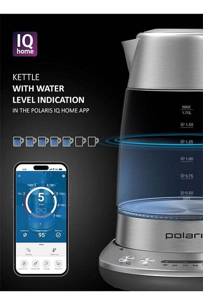 Polaris Smart Electric Kettle Wi-Fi IQ Home