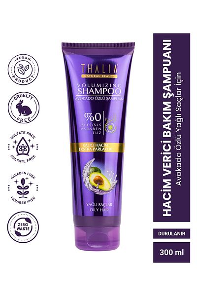 Thalia Avocado Extract 300 Ml Care Shampoo - Volumizing and Oily Hair