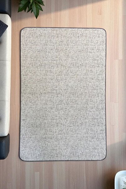 Prizma Jakar, Kaymaz, Yıkanabilir 2'li Banyo Halısı, Paspası | NO 4:Bej - (60X100) (50X60)cm