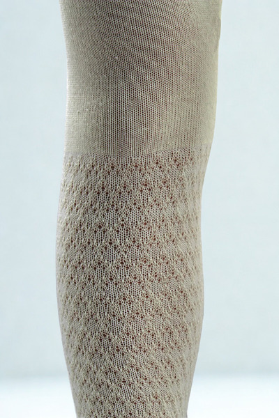 KARDEŞLER ÇORAP Girl's Cotton Baklava Patterned Pantyhose Yellow