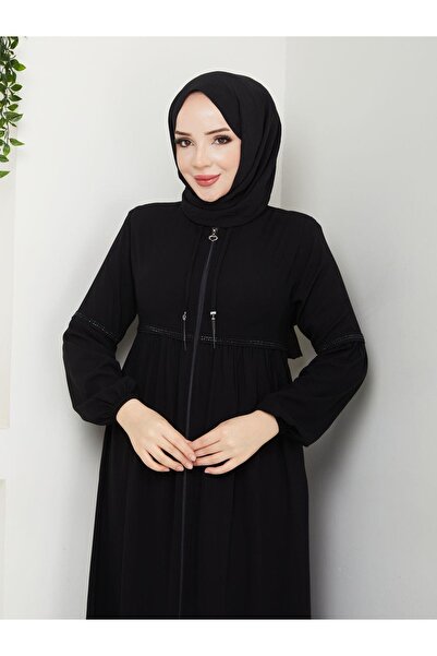 ESLEMNUR Повсякденний хадж і умрельський рукав і пояс зі складками та каменем...