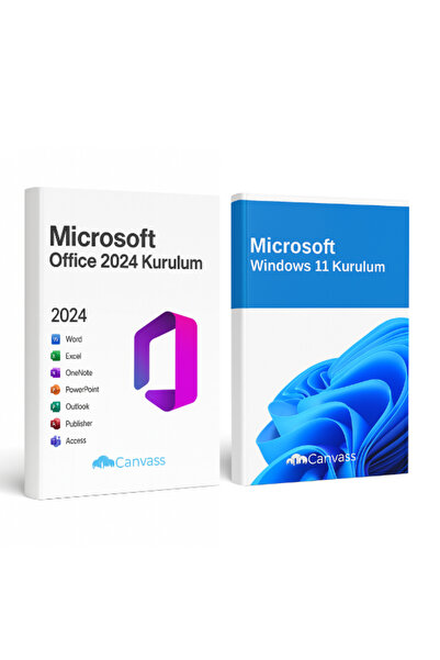 Canvass Microsoft Windows 11 Professional Office 2024 Kurulum ve Etkinleştirm...