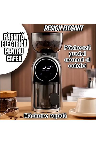 Infiniteea Electric Coffee Grinder Infiniteea™, 25 Grinding Levels, 250g Capacity, Stainless Steel Blades, De