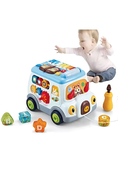 Twisoo Multifunctional Busy Bus Toy for Toddlers – 2-in-1 Musical Activity Toy