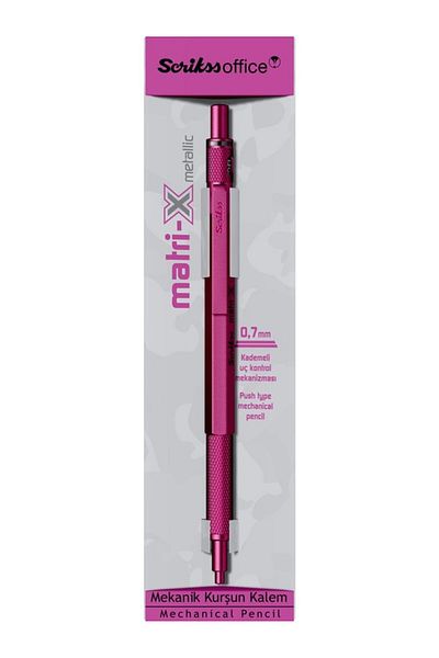 Scrikss Matrix 0.7mm Mechanical Pencil Metallic Pink - Transparent Case
