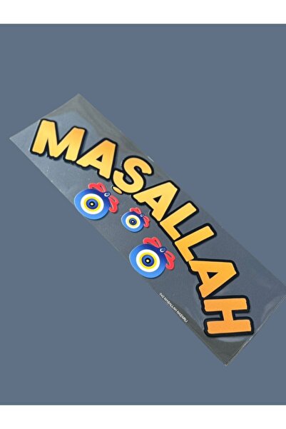 OTO SÜSLEN İSTANBUL Kurdele Yazı Sticker Maşallah Nazar boncuklu 25.5x8cm
