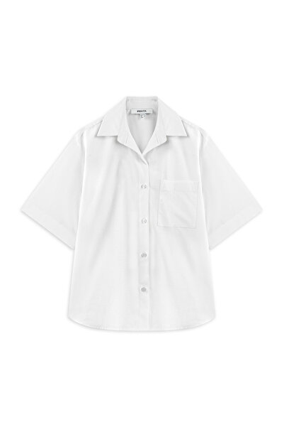 İpekyol Keten karışımlı tek cepli gömlek