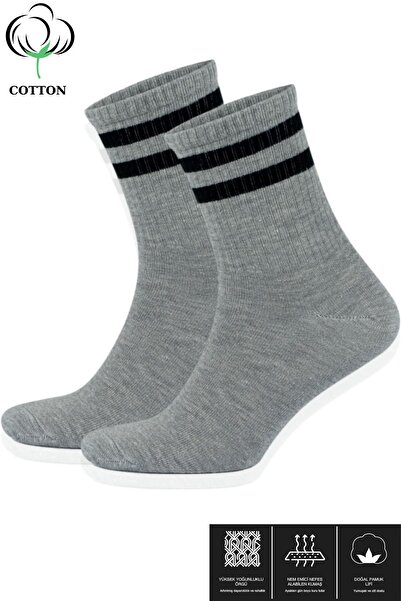 Lüx Kral Férfi női (3 PÁR) csíkos főiskolai teniszzokni, pamut izzadásgátló zokni