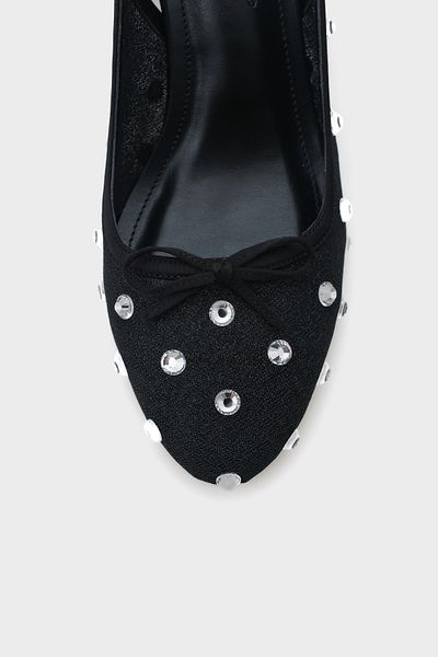 Capone Outfitters Renie Mesh Stone Round Toe Back Strap Women's Shoes