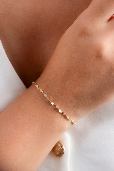 Elika Silver 925 Ayar Gümüş Aynalı İtalyan Zincir Bileklik