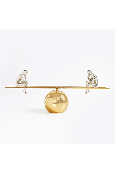 Genel Markalar Gold Gümüş Merdiven Denge Dekor 51x13x19 Cm