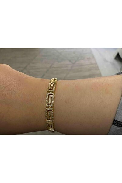 XUPING JEWELRY 14 Ayar Altın Kaplama Labirent Zirkon Taşlı Bileklik