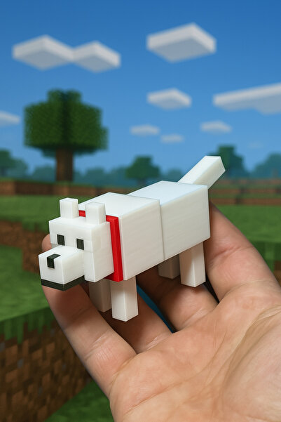 Store Minecraft Köpek Kurt Figür - 10cm