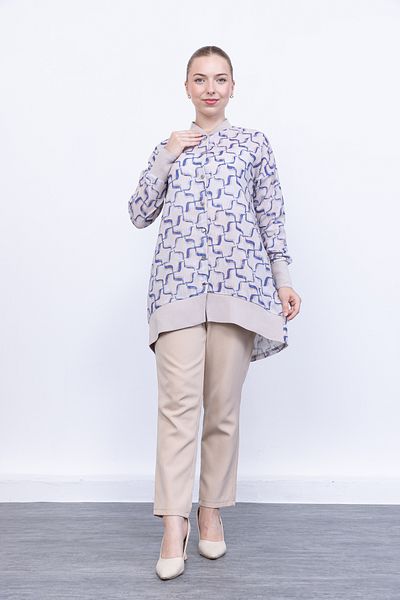 Linvey Comfortable Fit Ribbed Buttoned Patterned Women's Wearable Cap