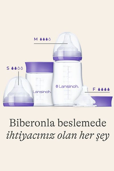 Lansinoh Naturalwave ®   2 Pack Baby Bottle Teats Medium Flow (3 Months+)