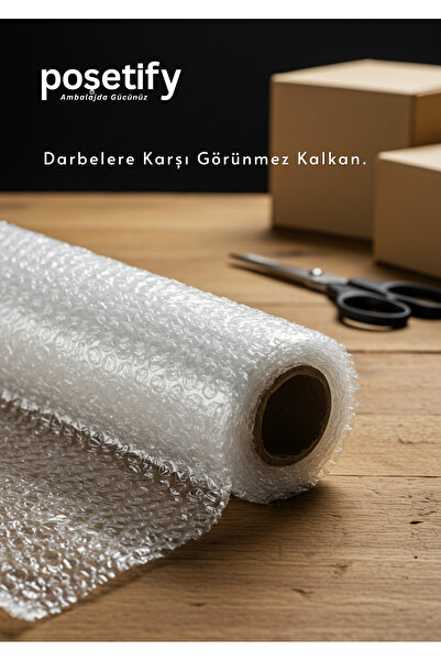 POŞETİFY 50Cmx10Metre Patpat | 1. Sınıf Kalın Balonlu Naylon Rulo | 35gr Pat Pat Ambalaj Malzemesi