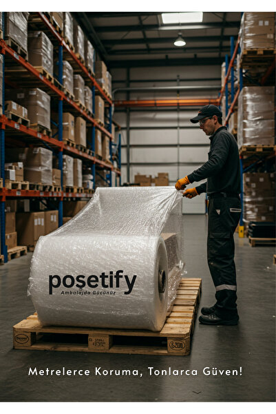 POŞETİFY 50Cmx10Metre Patpat | 1. Sınıf Kalın Balonlu Naylon Rulo | 35gr Pat Pat Ambalaj Malzemesi