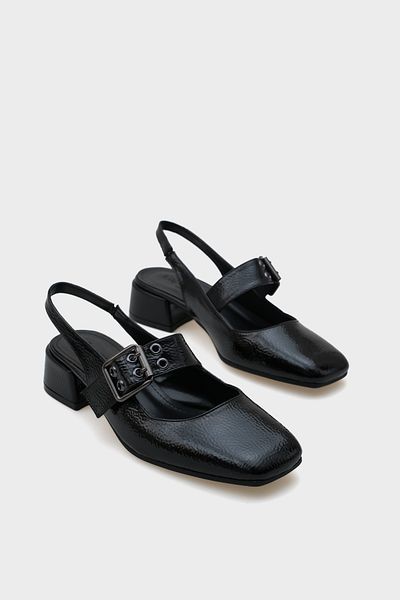 Capone Outfitters Sena Mid Heeled Mary Jane Buckle Women's Shoes
