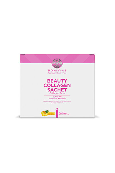 BONİVİAS Beauty Collagen Cure Hydrolyzed Collagen, Hyaluronic Acid, Inulin, E...