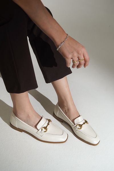 Capone Outfitters Carly Genuine Leather Women's Loafer Shoes with Metal Buckle