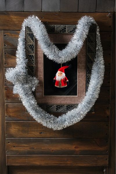 BeySüS 2 M Ornament de Crăciun din brad de argint cu sclipici
