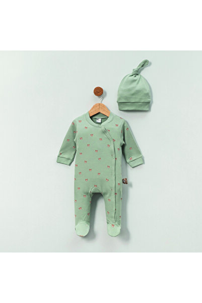 HENGAME بذلة قطنية منقوشة على شكل دمية دب ميني أوشن للجنسين - أخضر (0-3 أشهر ...