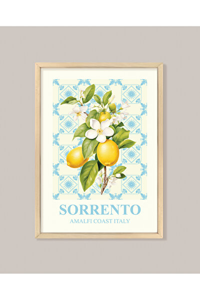 Vetro Design Sorrento Limonları Çerçeveli Poster