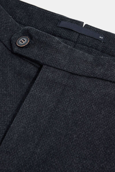 W Collection Dark Blue Pipe Leg Patterned Pants